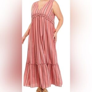 True Craft Boho Maxi Sun Dress Size XL, 100% Cotton